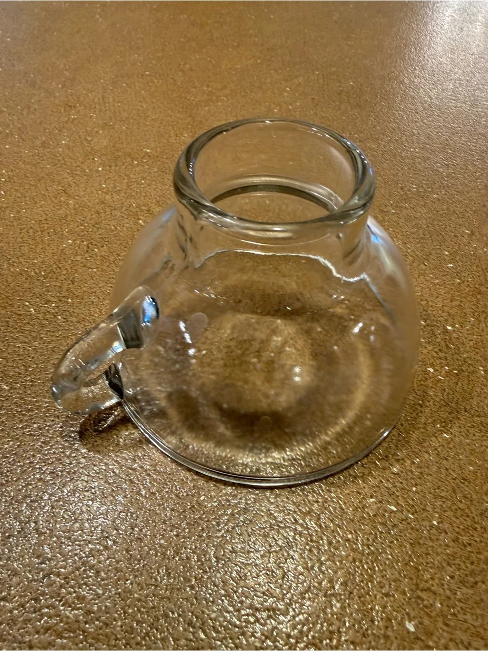 Clear Glass canning funnel with handle - Clear